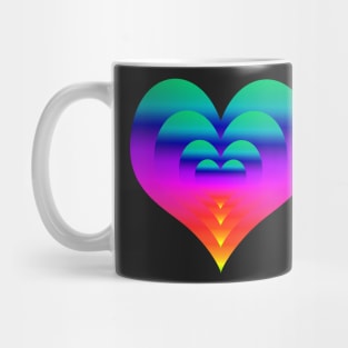 Rainbow Gradient Nested Hearts color pallet 3 Mug